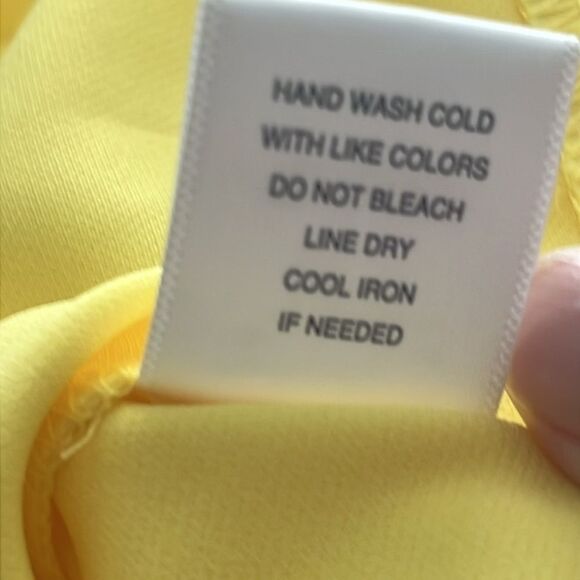 Sunsets & Sweet Tea Lemon Yellow Dress Scallops Hem and sleeves Stretch Fabric - Picture 8 of 8